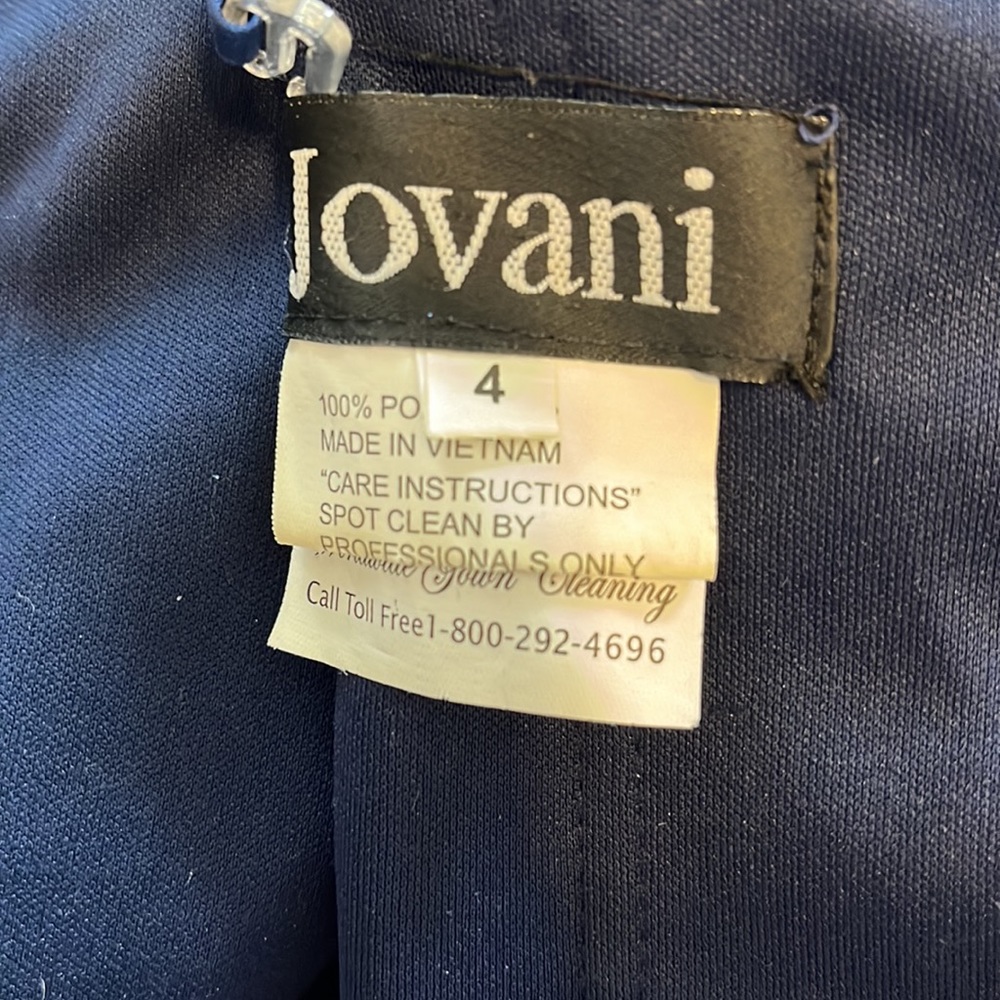 Jovanni Midnight Blue with Sparkle Dress Size 4 - Picture 7 of 9